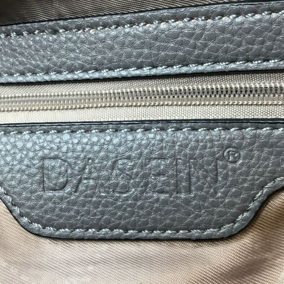 DAESIN Women’s Gray Classic Chain Large Hobo Handbag With Rhinestone Detail - Picture 6 of 12